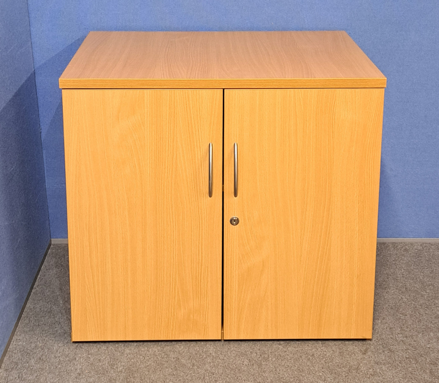 Desk High Cupboard with 1 Shelf Beech (used)
