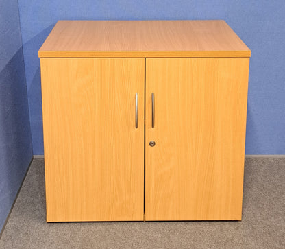 Desk High Cupboard with 1 Shelf Beech (used)