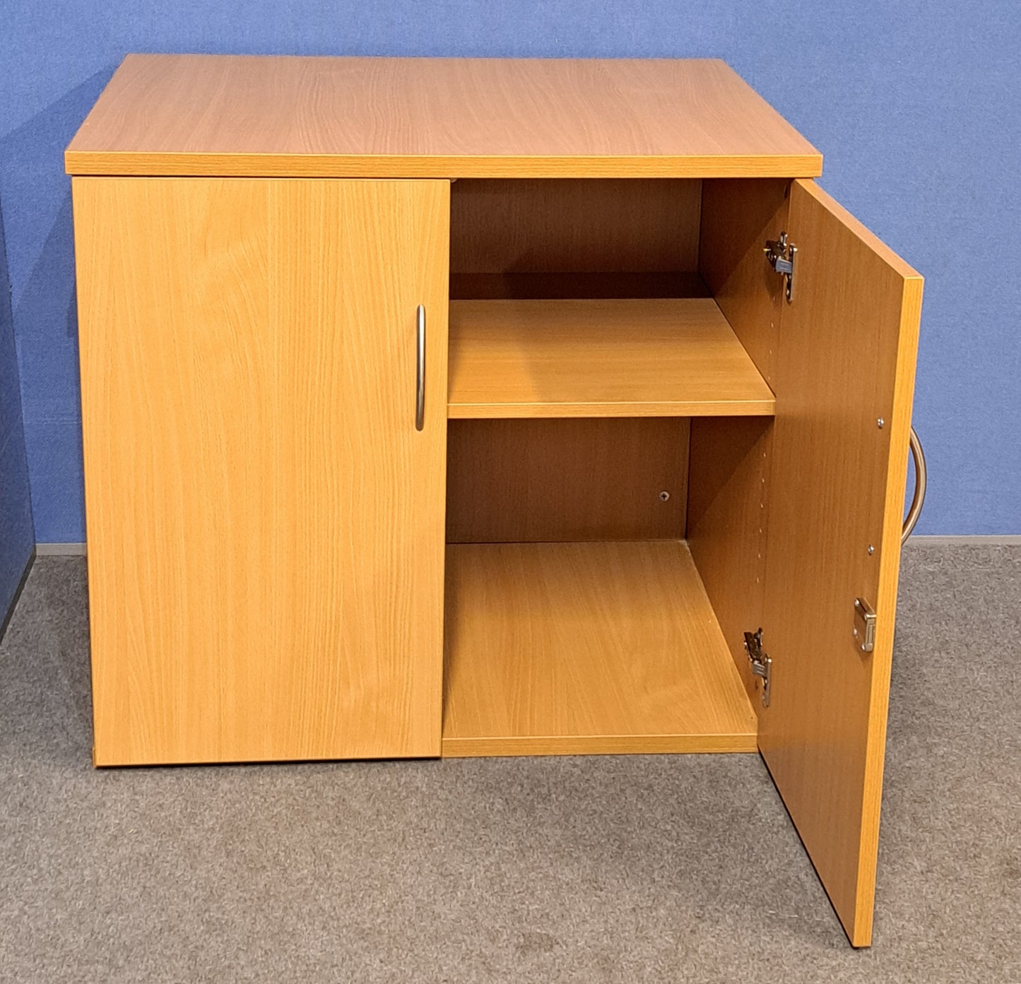 Desk High Cupboard with 1 Shelf Beech (used)