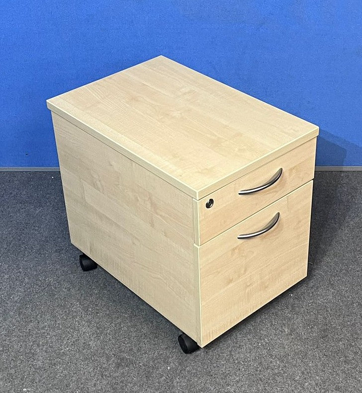 2 Drawer Mobile Pedestal Maple (used)