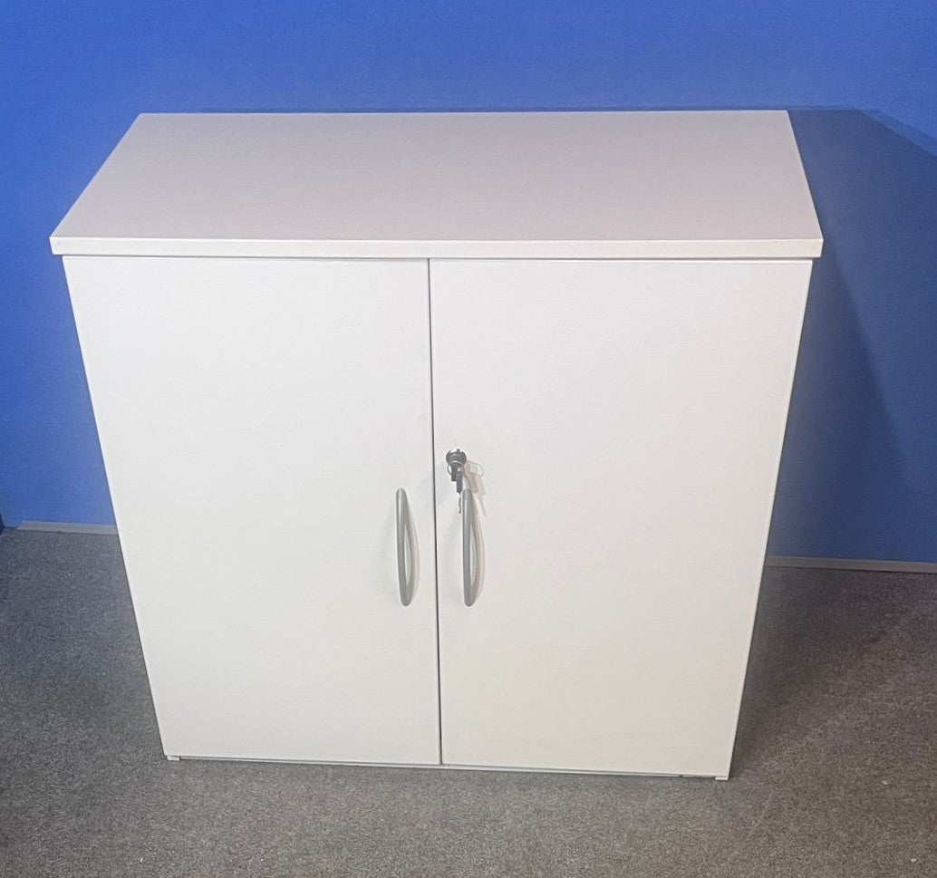 Desk High Cupboard with 1 Shelf White (used)