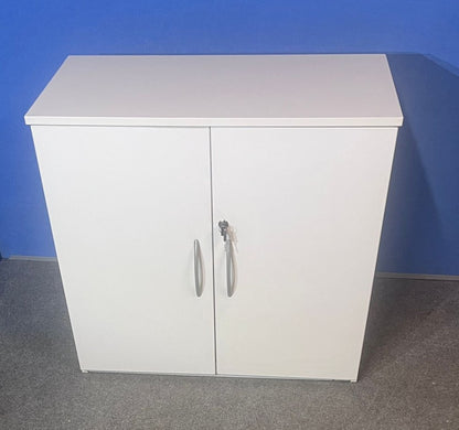 Desk High Cupboard with 1 Shelf White (used)