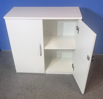 Desk High Cupboard with 1 Shelf White (used)