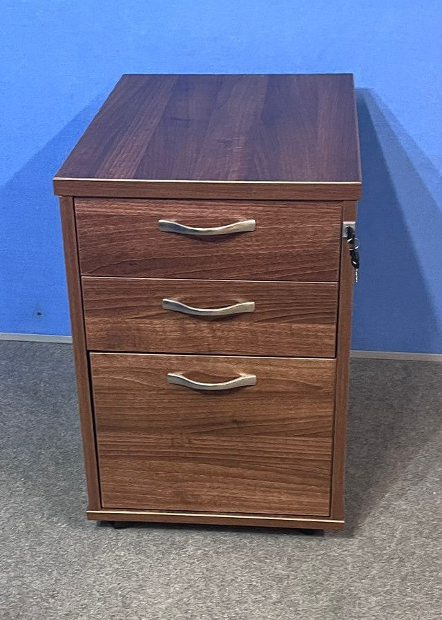 3 Drawer Mobile Pedestal Walnut (used)