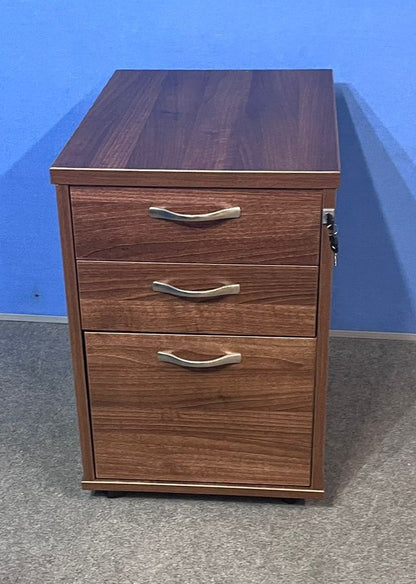 3 Drawer Mobile Pedestal Walnut (used)