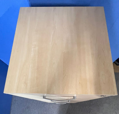 4 Drawer Wooden Filing Cabinet Maple (used)