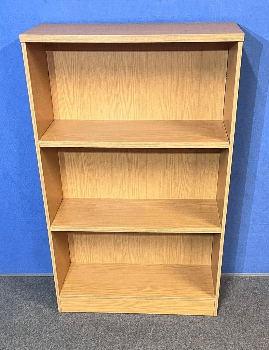 1200mm Tall Wooden Bookcase with 2 Shelves Beech *SLIGHTLY DAMAGED* (used)