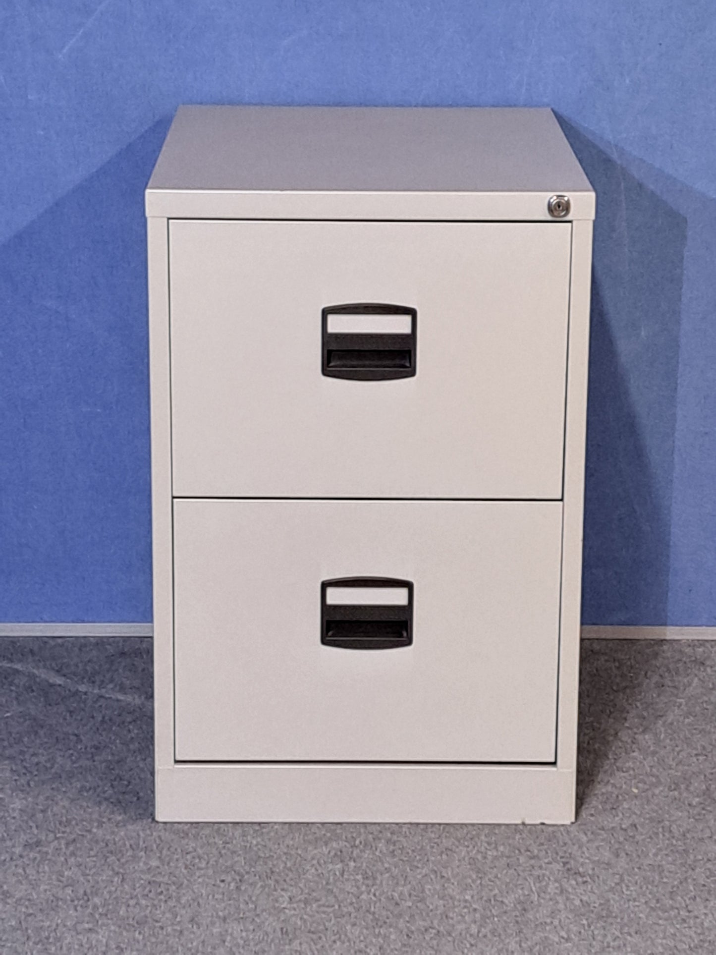 2 Drawer Steel Filing Cabinet Grey (used)