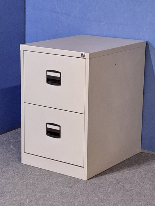 2 Drawer Steel Filing Cabinet Grey (used)