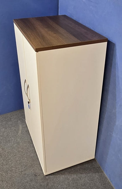 1256mm Cupboard with 2 Shelves White with Walnut Top (used)