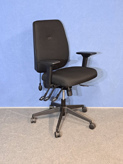 Used Posturite Positiv Medium Back Armchair Black