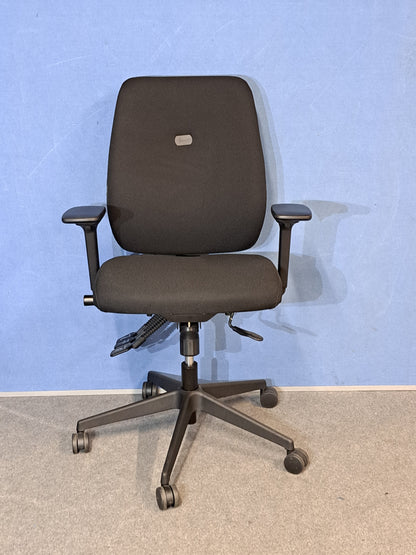 Used Posturite Positiv Medium Back Armchair Black