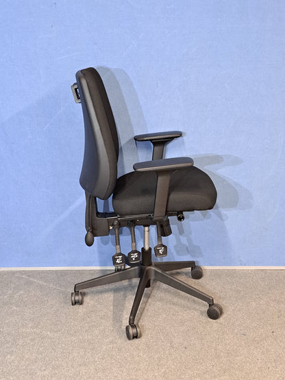 Used Posturite Positiv Medium Back Armchair Black