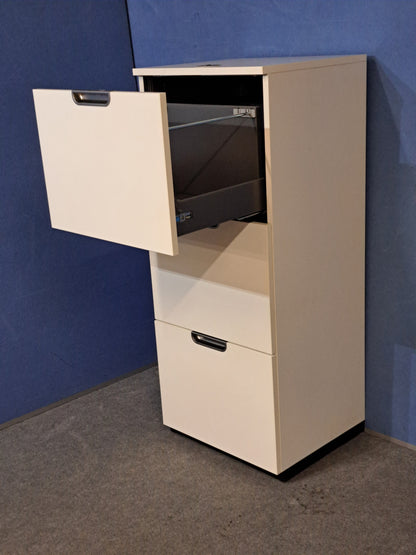 IKEA GALANT White 3 Drawer Filing Cabinet – Lockable (Used)