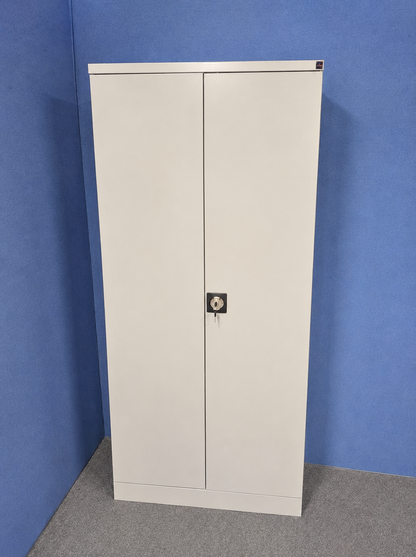 1950mm Light Grey Steel Office Storage Cupboard – 4 Shelves (used)