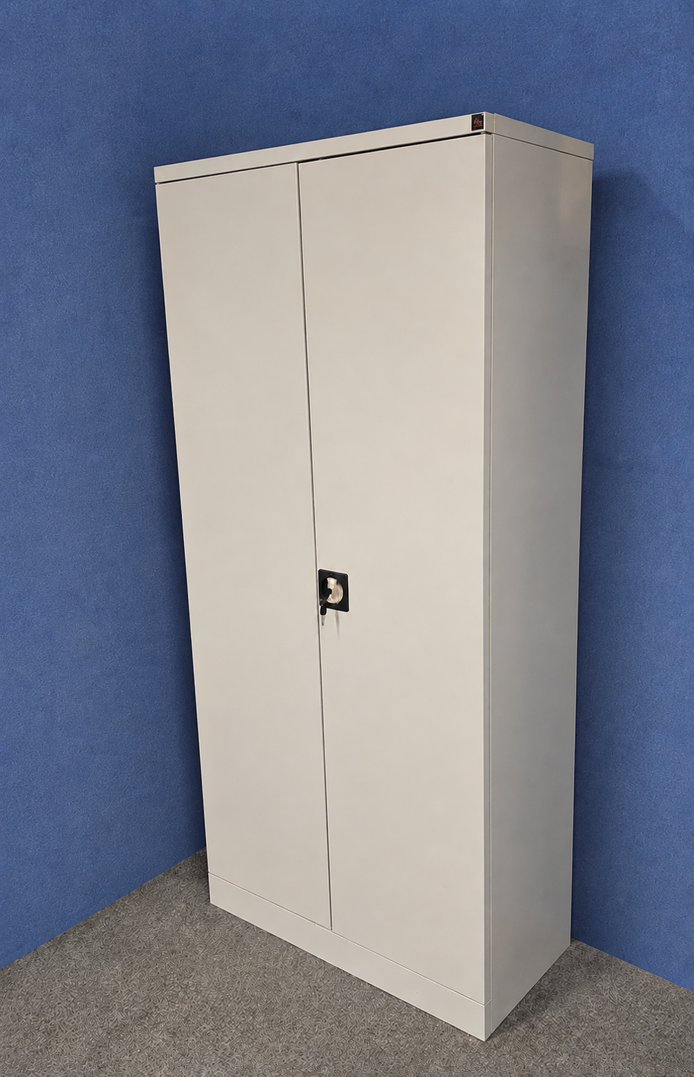 1950mm Light Grey Steel Office Storage Cupboard – 4 Shelves (used)
