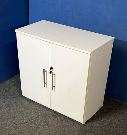 Desk High Cupboard with 1 Shelf White (used)