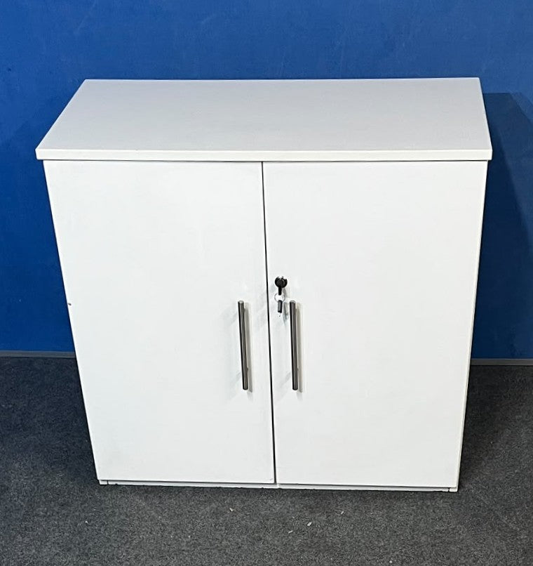 Desk High Cupboard with 1 Shelf White (used)