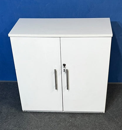 Desk High Cupboard with 1 Shelf White (used)