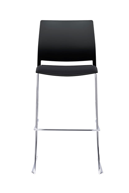 Value Verse Stool Black Shell with Black Seat Pad