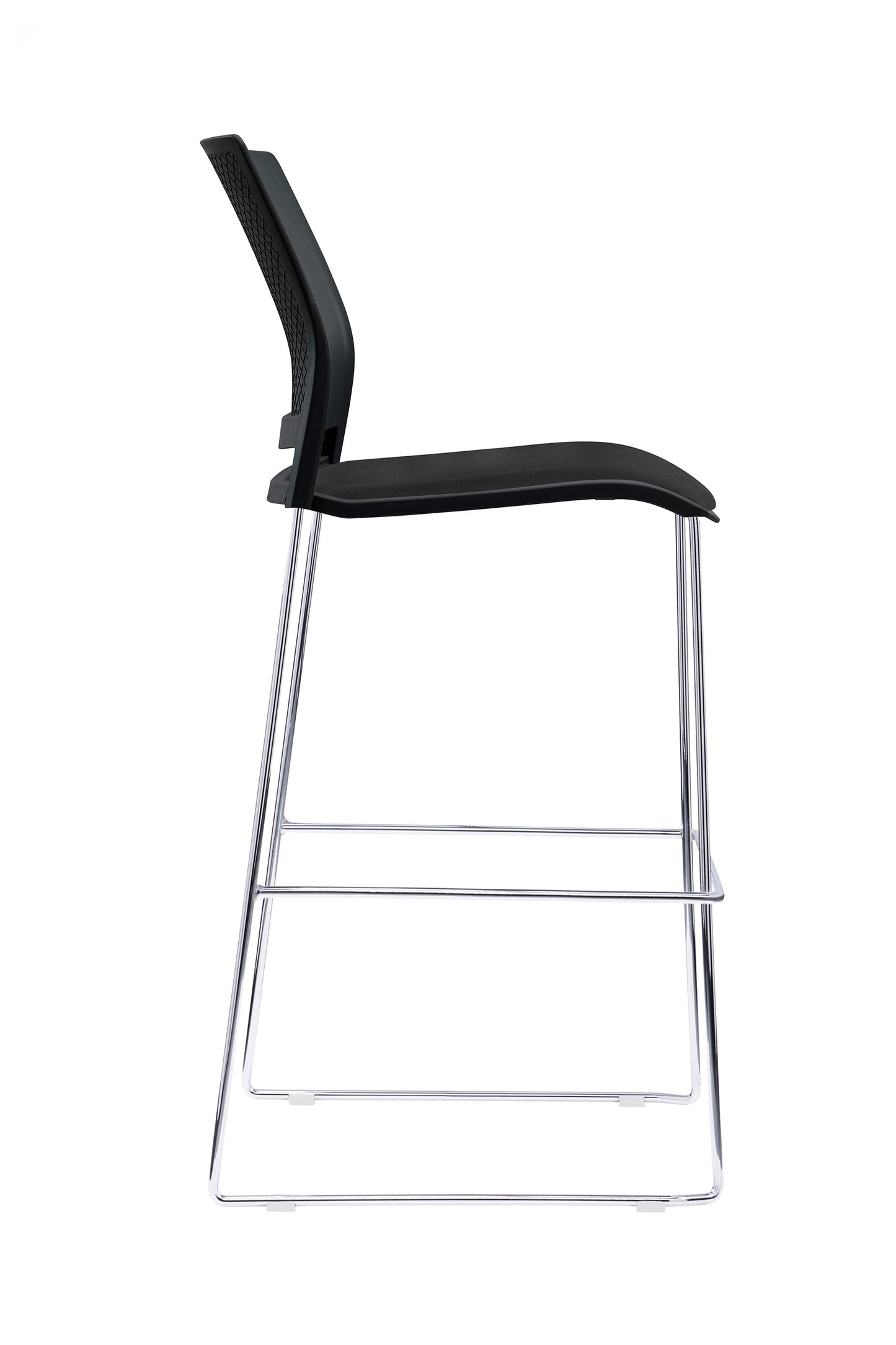 Value Verse Stool Black Shell with Black Seat Pad