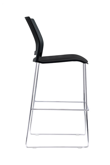 Value Verse Stool Black Shell with Black Seat Pad