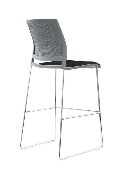 Value Verse Stool Grey Shell with Black Seat Pad