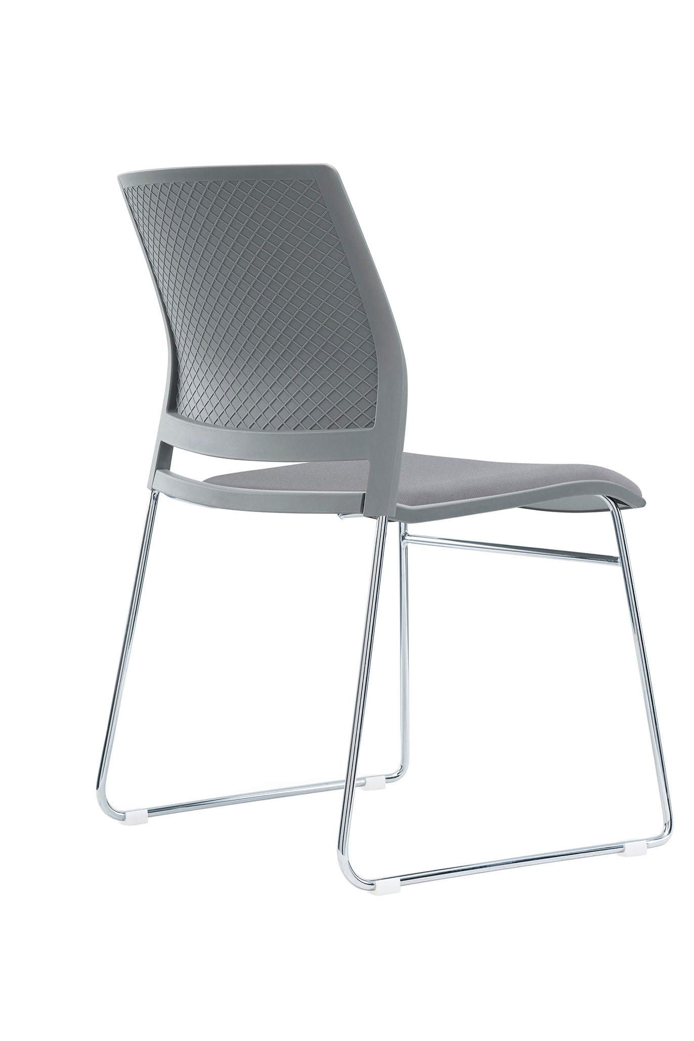 Value Verse Multipurpose Stacking Chair with Grey Shell & Grey Fabric Seat Pad