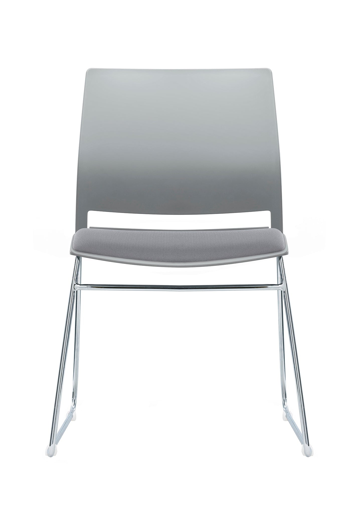 Value Verse Multipurpose Stacking Chair with Grey Shell & Grey Fabric Seat Pad