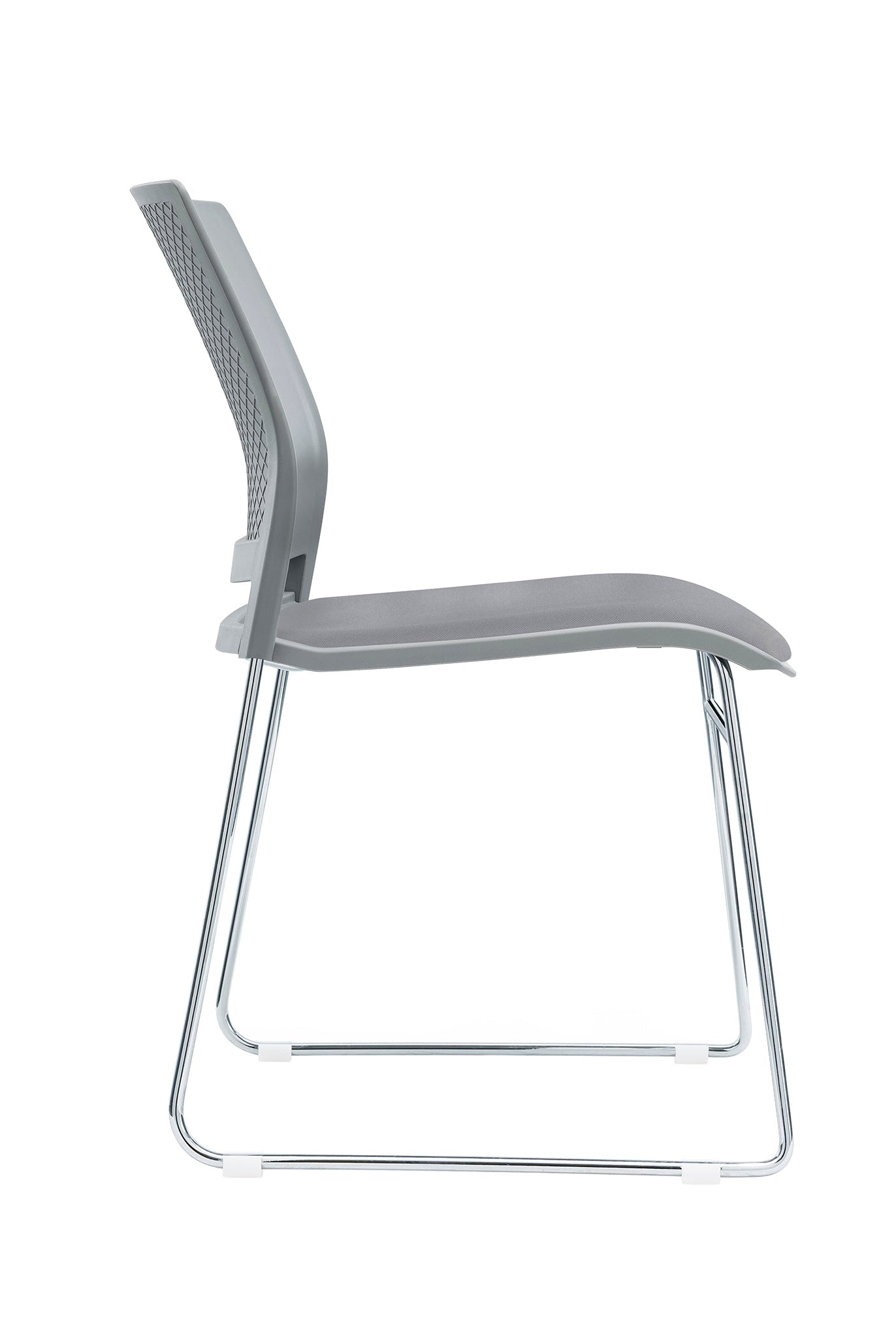 Value Verse Multipurpose Stacking Chair with Grey Shell & Grey Fabric Seat Pad