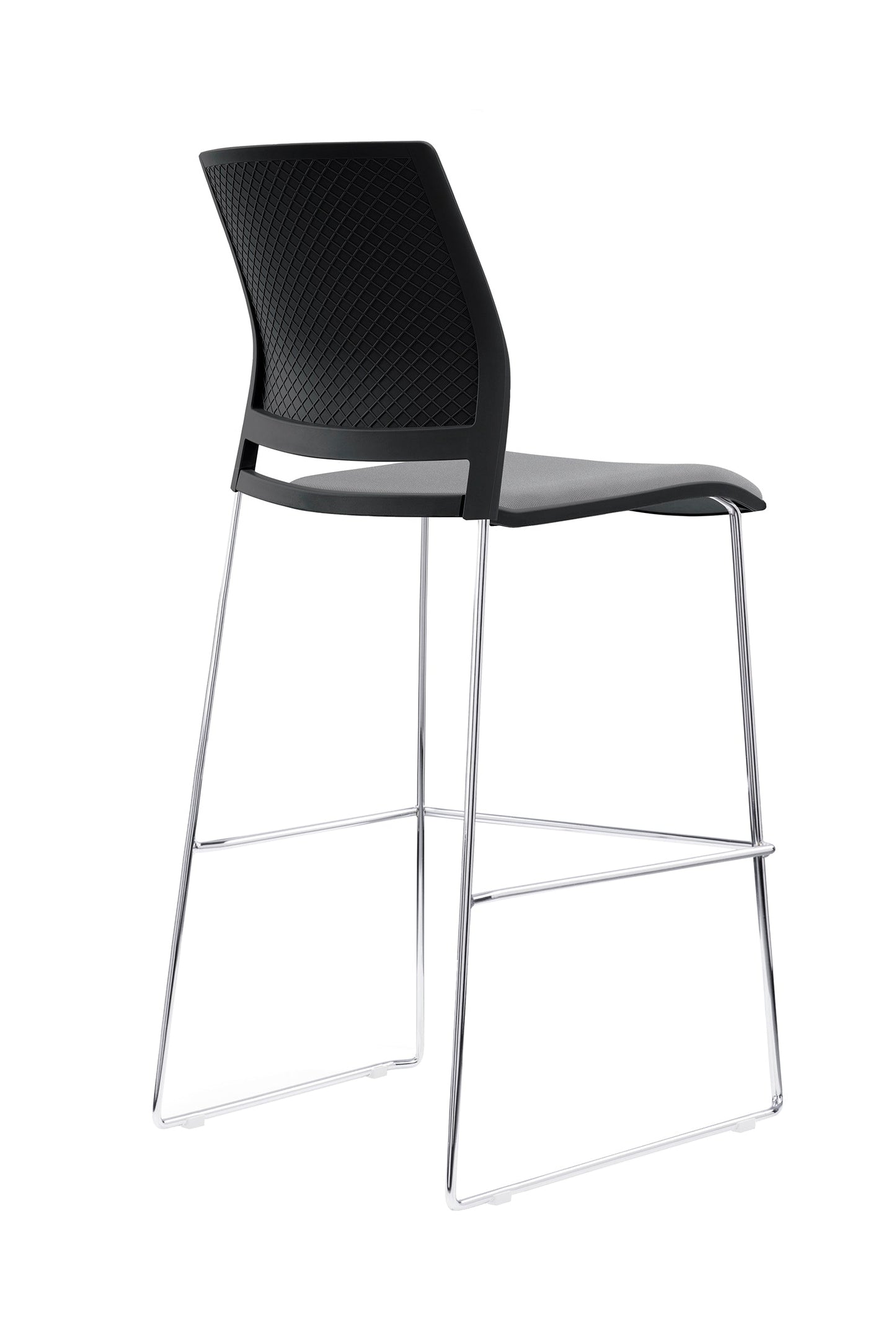 Value Verse Stool Black Shell with Grey Seat Pad