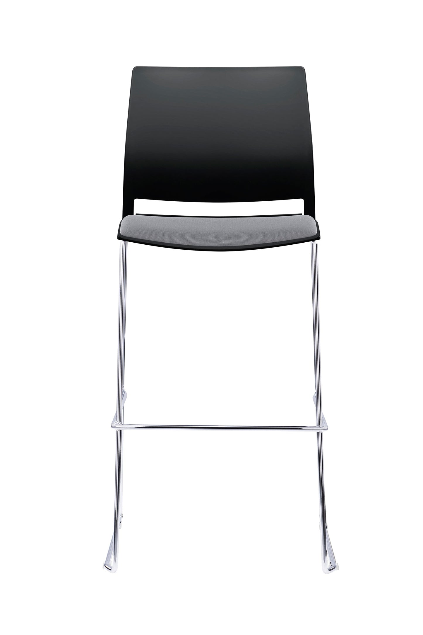 Value Verse Stool Black Shell with Grey Seat Pad