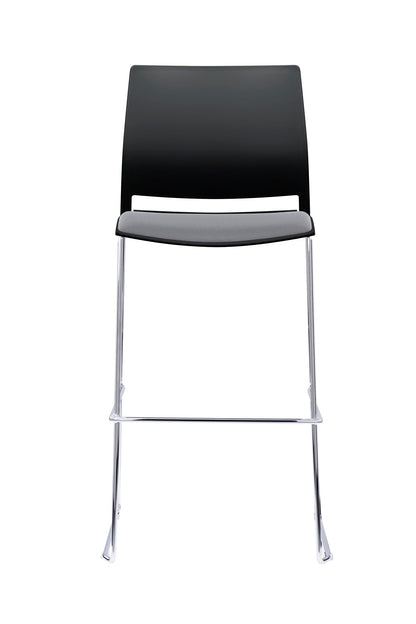 Value Verse Stool Black Shell with Grey Seat Pad