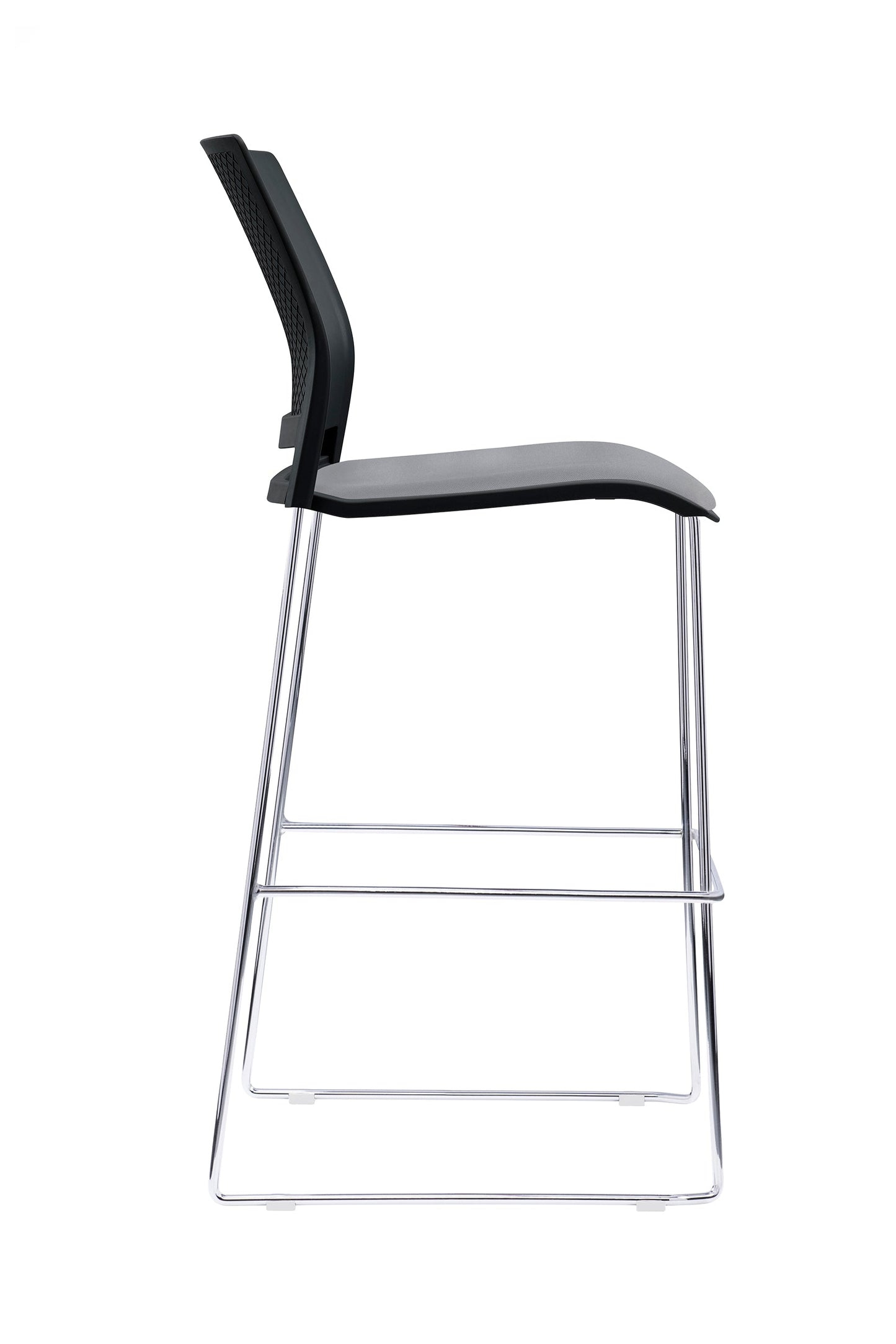 Value Verse Stool Black Shell with Grey Seat Pad
