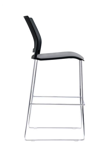 Value Verse Stool Black Shell with Grey Seat Pad