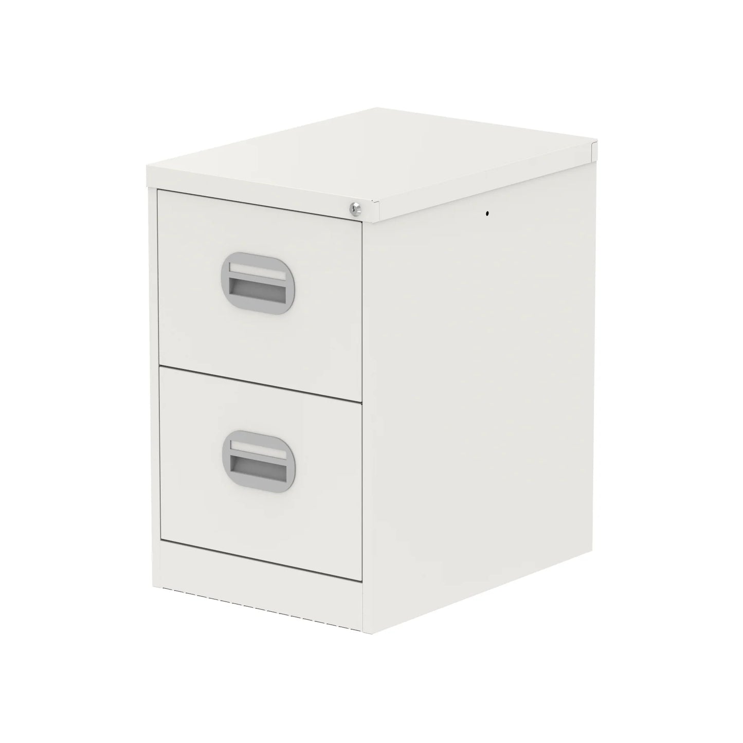 Qube 2 Drawer Metal Filing Cabinet White