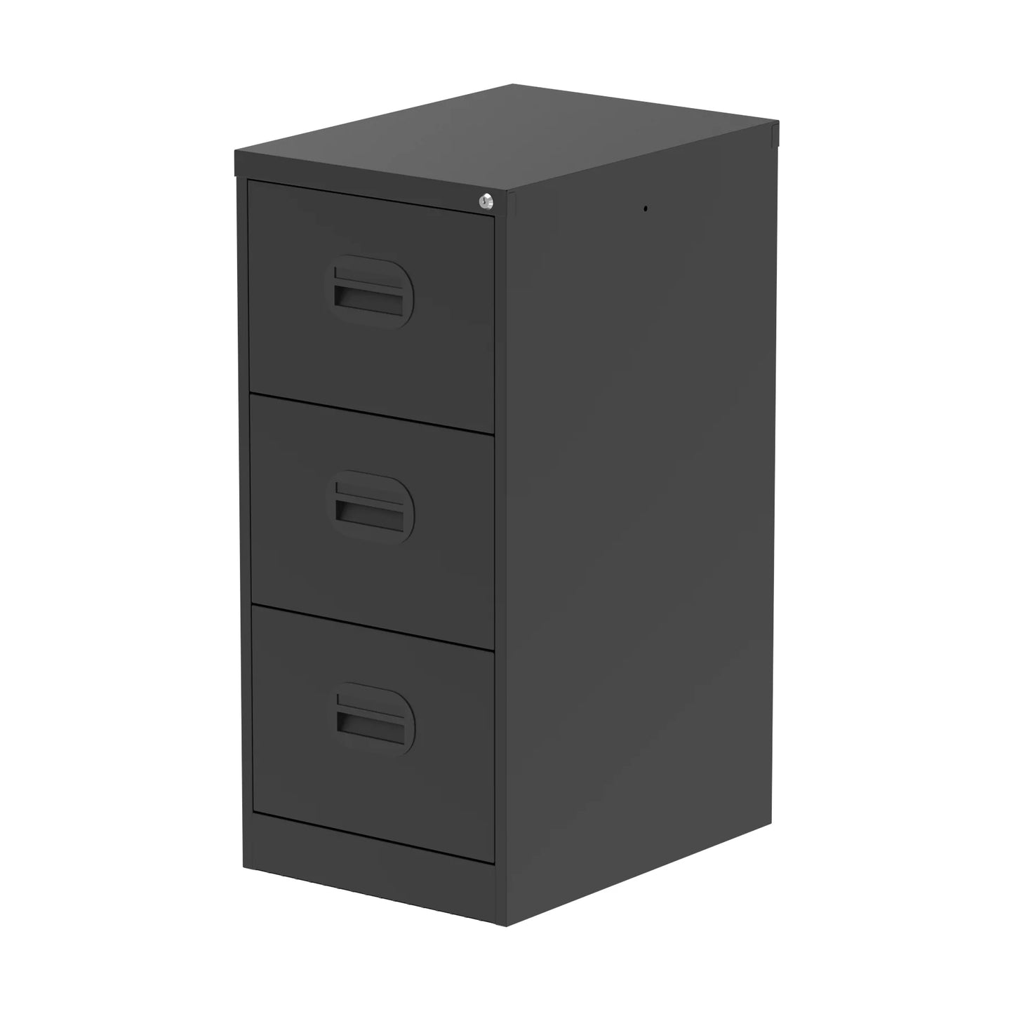 Qube 3 Drawer Metal Filing Cabinet Black