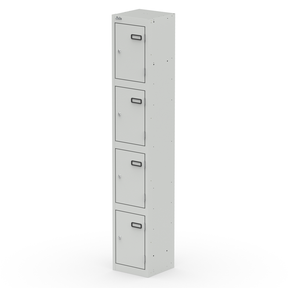 Qube 1780mm High 4 Door Locker Grey