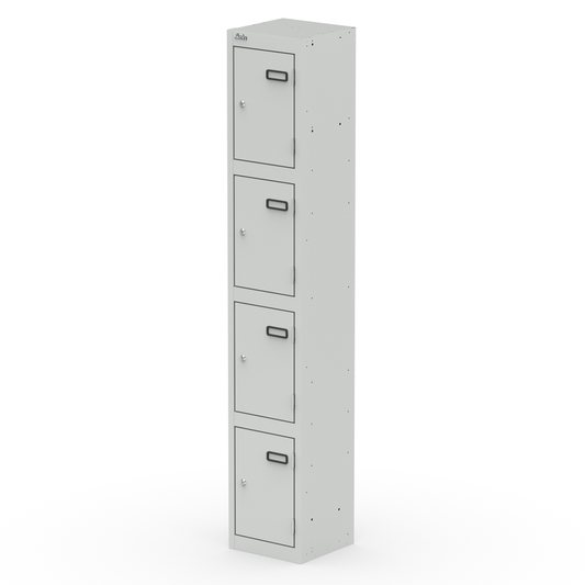 Qube 1780mm High 4 Door Locker Grey
