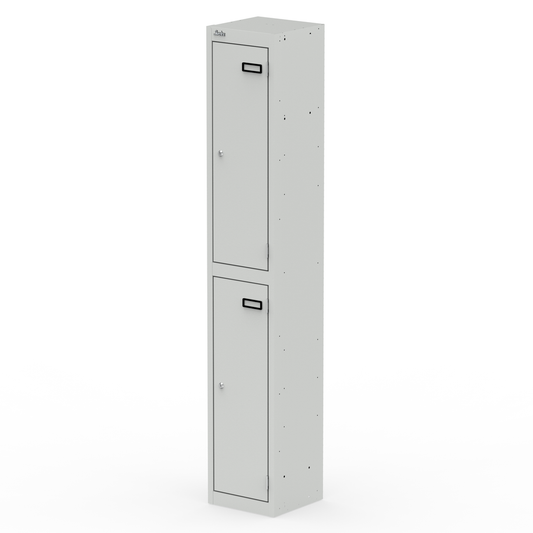 Qube 1780mm High 2 Door Locker Grey