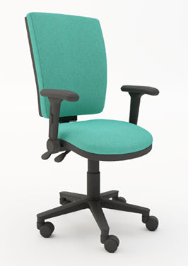 SIMP Square Back 2 Lever Operator Chair Black Frame Foldaway Arms A.S.