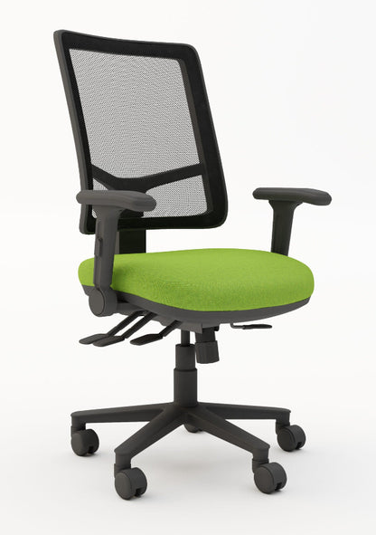 TSK Mesh Back Task 4 Lever Chair with Foldaway Arms (Many Fabric Colours Available)