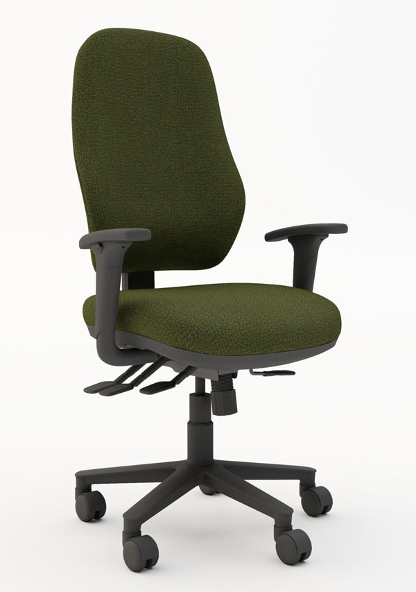 TSK Elite Task 4 Lever Chair with Height Adjust Arms (Many Fabric Colours Available)