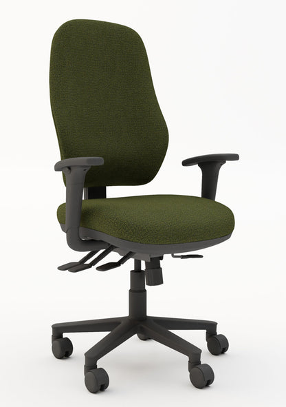 TSK Elite Task 4 Lever Chair with Height Adjust Arms (Many Fabric Colours Available)
