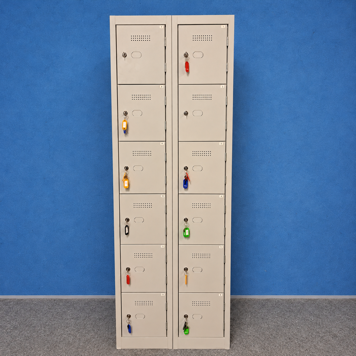 1800mm High 12 Door Locker Grey (Used)