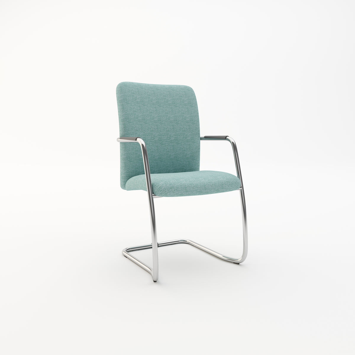 Venus Meeting Armchair with Full Back Chrome Cantilever Frame (Various Fabric Colours)