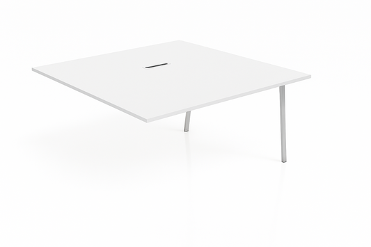 White rectangular table on a white background