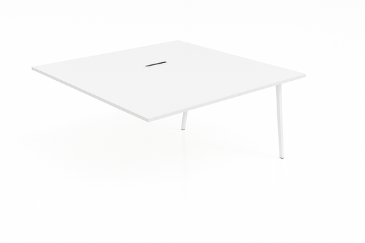 White rectangular table on a white background