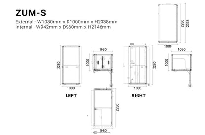 Single Occupancy Privacy Pod in Slate Grey