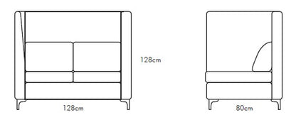 Alto Booth Small 4 Seater with Table inc Desktop Power Module & TV Bracket